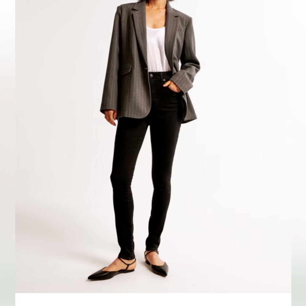 Abercrombie & Fitch High Rise Super Skinny Jeans - Black
